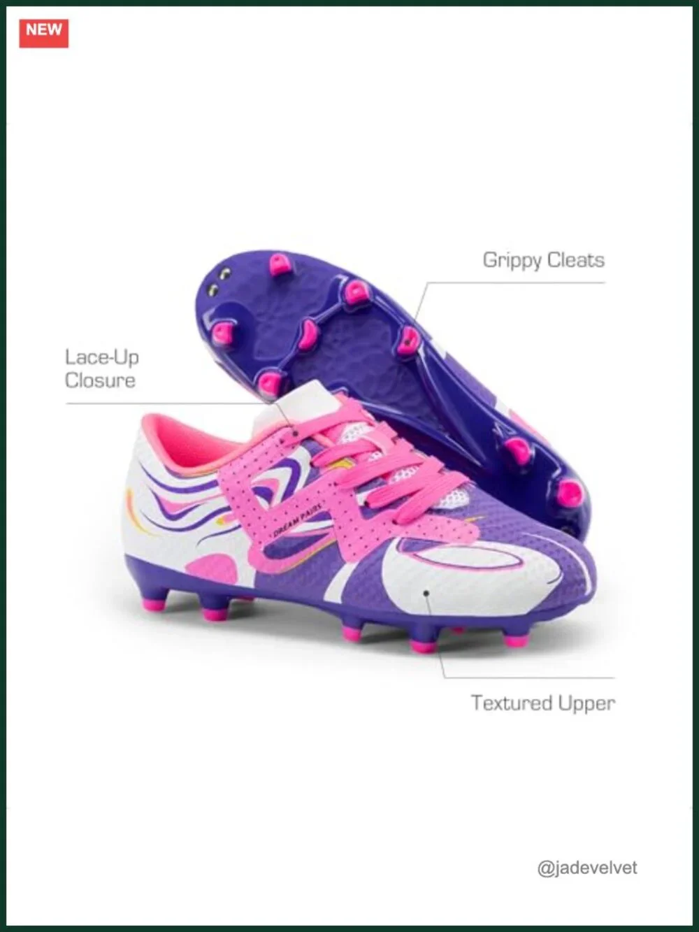 Toddler Soccer Cleats with Socks for Little/Big Kid Youth Firm Ground